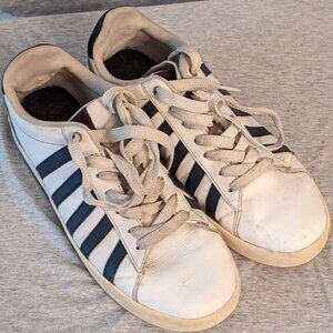 K-Swiss Men's Court Tiebreak Trainers, White Low Top Sneakers, Size 11 US Men